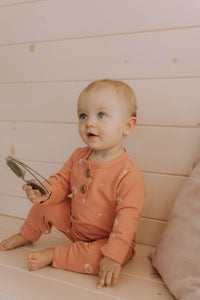 Onesie évolutif rose corail motif crabes