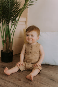 Grow-with-me azure blue romper