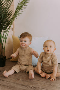 Grow-with-me azure blue romper