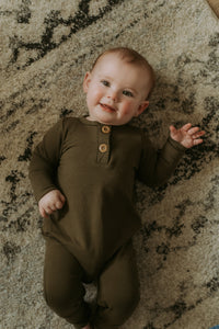 Onesie évolutif vert olive