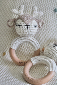 Hochet bébé jouet dentition crochet renne deer teething toy