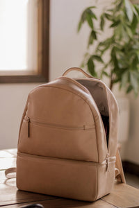 Beige diaper bag