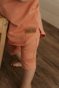 T-shirt évolutif rose corail uni