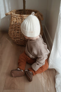 Tricot évolutif taupe