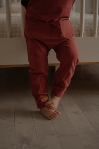 Salopette évolutive rouge brique