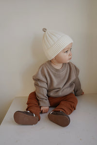 Tricot évolutif taupe
