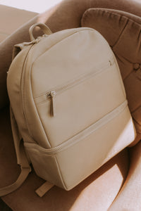 Beige diaper bag