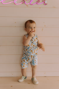Grow-with-me smiley romper