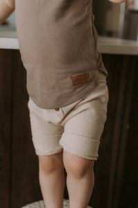 T-shirt évolutif taupe en bambou