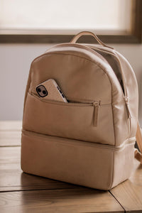 Beige diaper bag