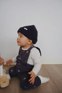 Marine blue baby beanie