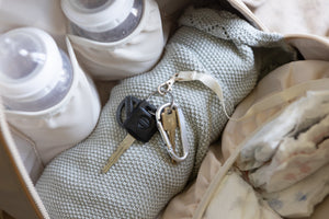 Beige diaper bag