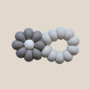 Jouet de dentition fleur ivoire/taupe